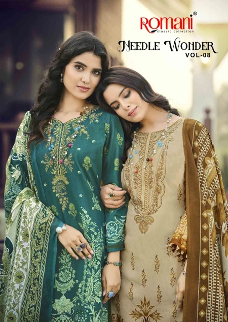 Needle Wonder Vol 8 By Romani Cotton Printed Dress Material Exporters In India